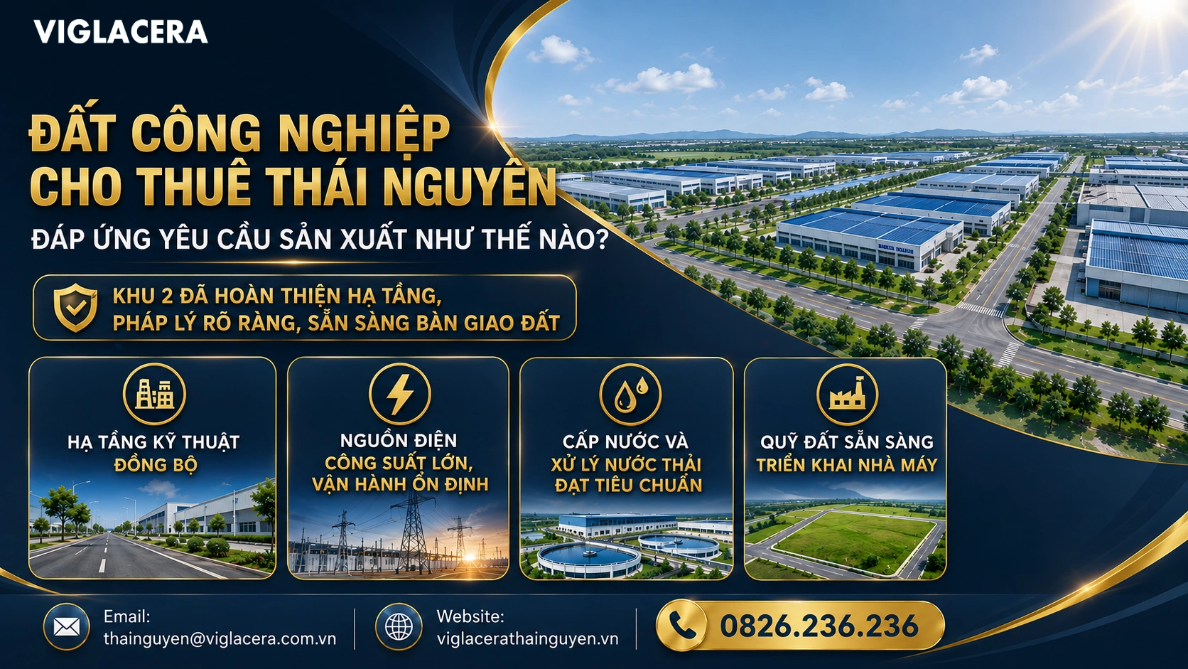 Đất công nghiệp cho thuê Thái Nguyên đáp ứng yêu cầu sản xuất như thế nào