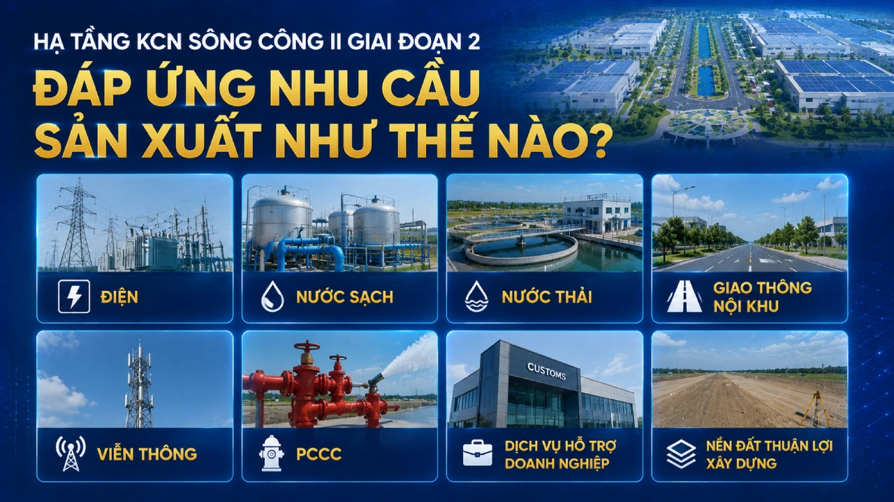 Hạ tầng KCN Sông Công II Giai đoạn 2 đáp ứng nhu cầu sản xuất như thế nào