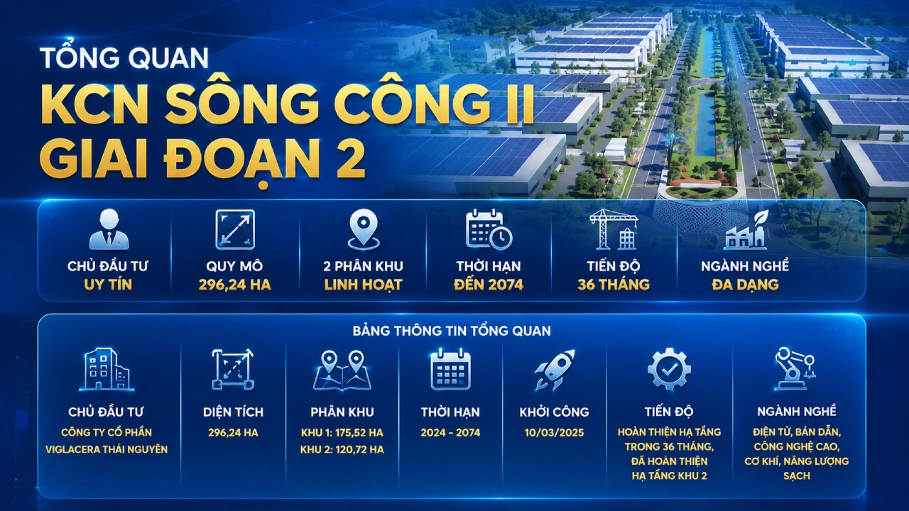 Tổng quan KCN Sông Công II Giai đoạn 2